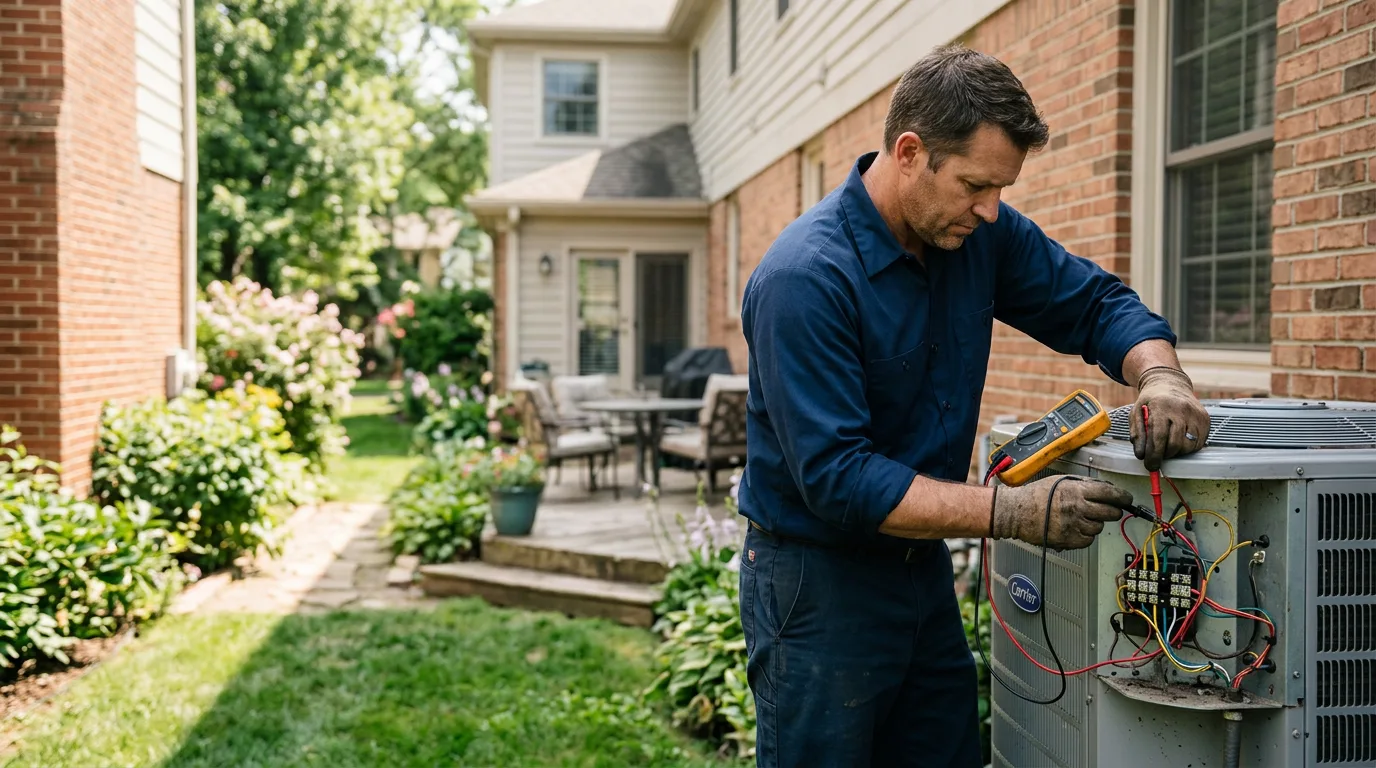 HVAC technician working near Canton, ME